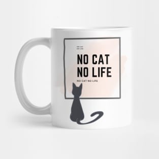 A lovely black cat look forward to “no cat no life” board Mug